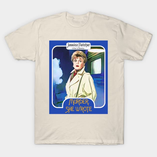 Jessica Fletcher Trading Card ))(( Murder She Wrote Fan Art T-Shirt by darklordpug